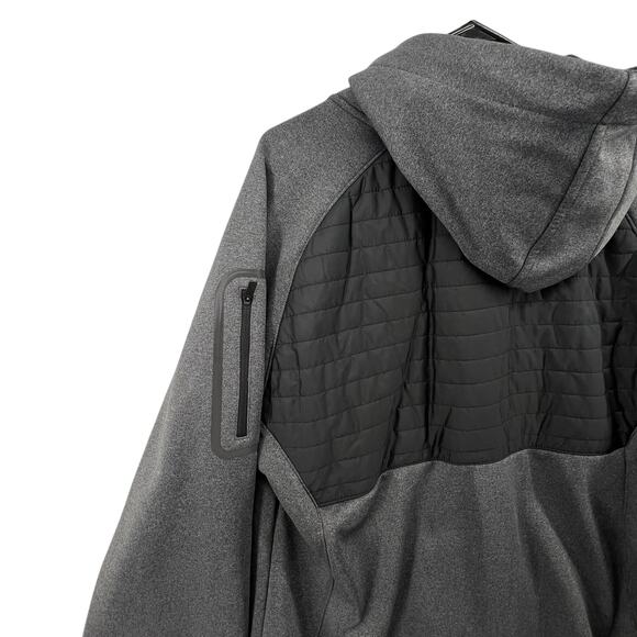 CSG Jacket Size Large NEW Black Marl Defender Zip Hoodie Champion Sports Gear - Picture 3 of 4